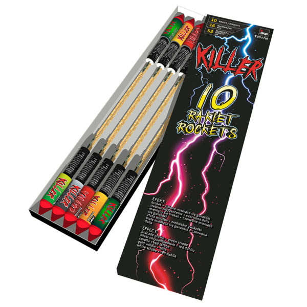 Jorge Fireworks Killer Rockets 10er Raketenset